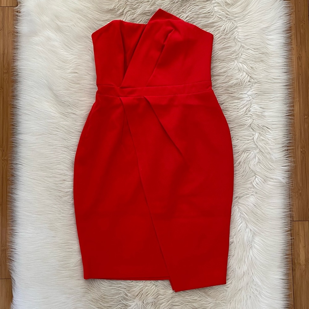 City Chic Strapless Red Dress - Picture 2 of 11